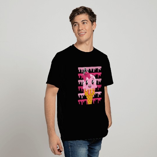 Cute Strawberry Ice Cream Cone T Shirts