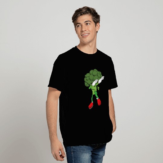 Cute Funny Dancing Broccoli Veggie Lover T Shirts