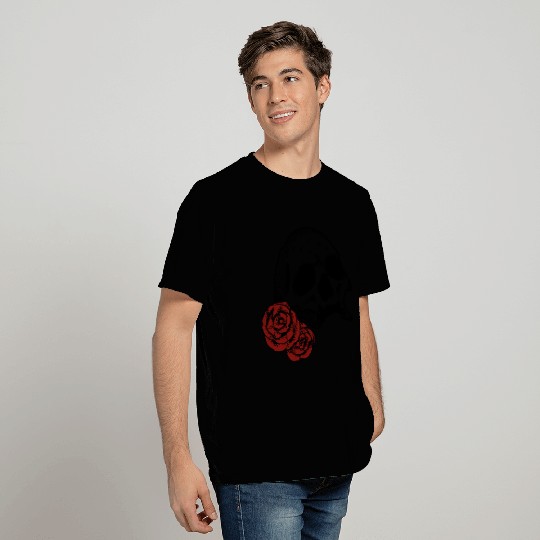 Skull with red Roses | Skull | Bones | Halloween T Shirts