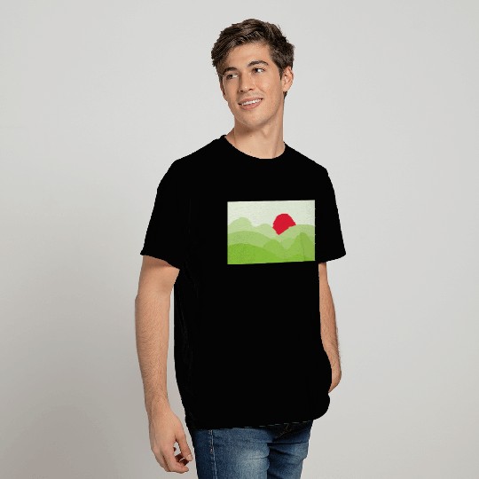 Minimalist Sun Light Green T Shirts