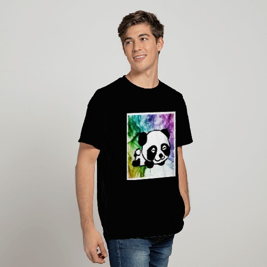 panda in colourful world T Shirts