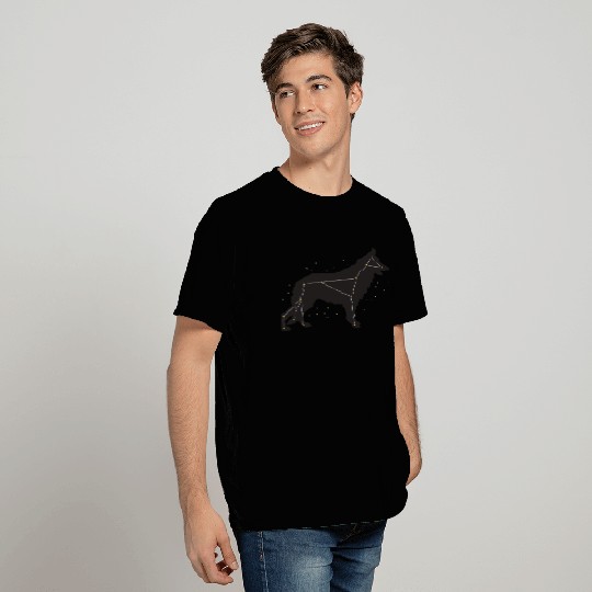 German Shepherd Dog Artistic Lace Design T Shirts