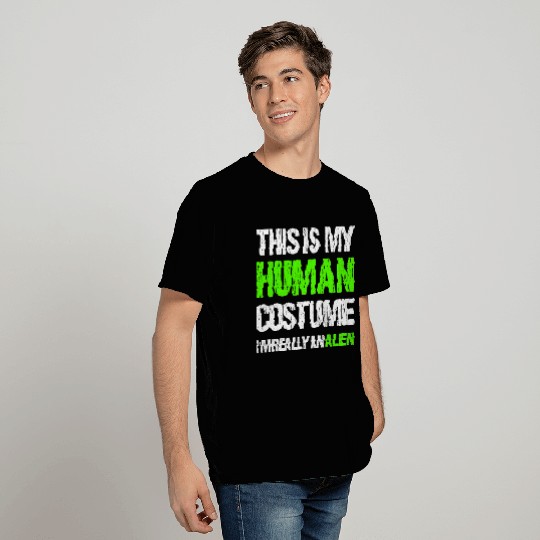 Alien Human Costume Halloween Boo T Shirts
