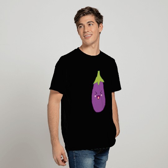 Kawaii food eggplant T Shirts