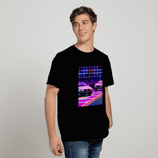 Vaporwave Car Synthwave City T Shirts