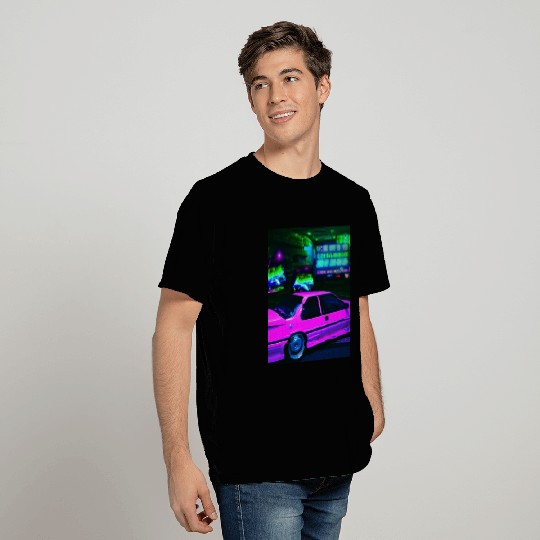 Vaporwave Car Synthwave City T Shirts