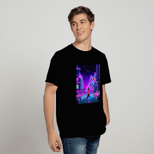 Vaporwave Car Synthwave Girl T Shirts