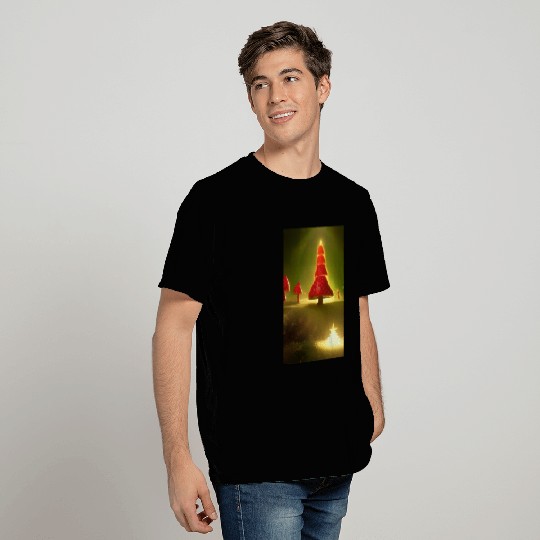 Mushroom Shining Christmas tree T Shirts