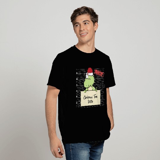Dinosaur christmas funny prison T Shirts