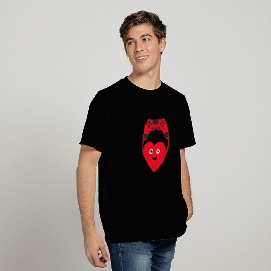 gamer heart valentines day T Shirts