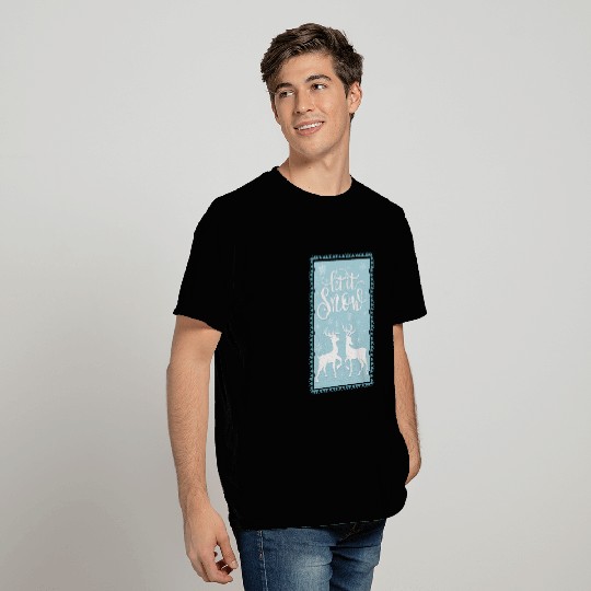 Let it snow with lovely deer couple T Shirts