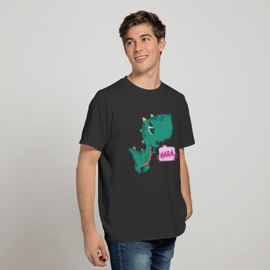 MARA - Lovely girl name with cute dino T Shirts