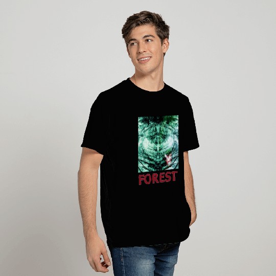 Green forest mandala red T Shirts