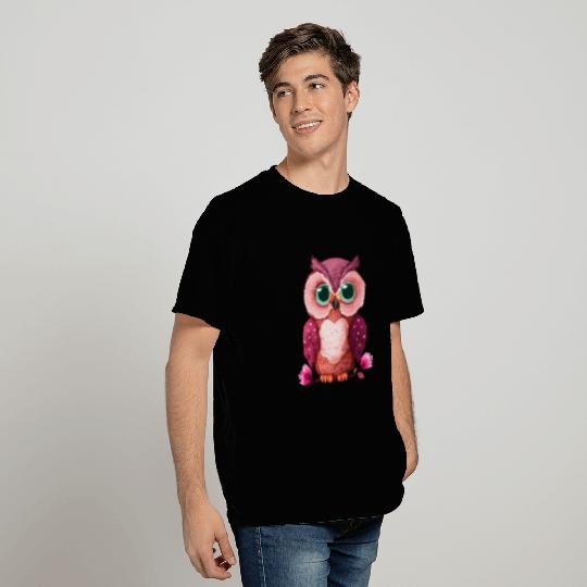 Pink Owl Valentine's Day T Shirts