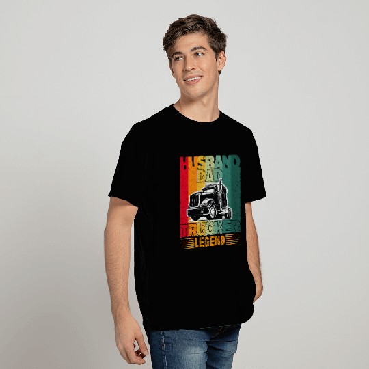 Husband Dad Trucker Legend T Shirts