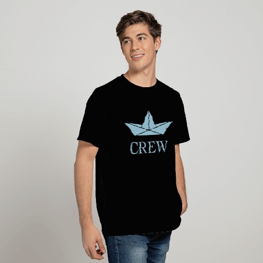 Crew (Crew Complement Paper Boat Paper Ship / Sky) T Shirts
