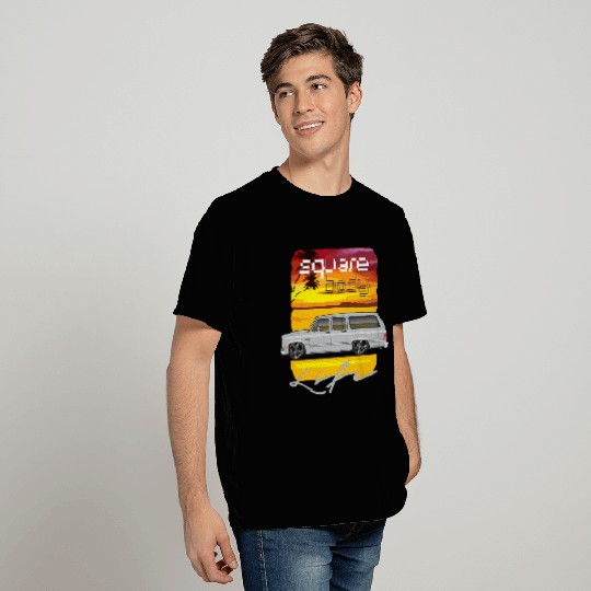 square Light Silver T Shirts