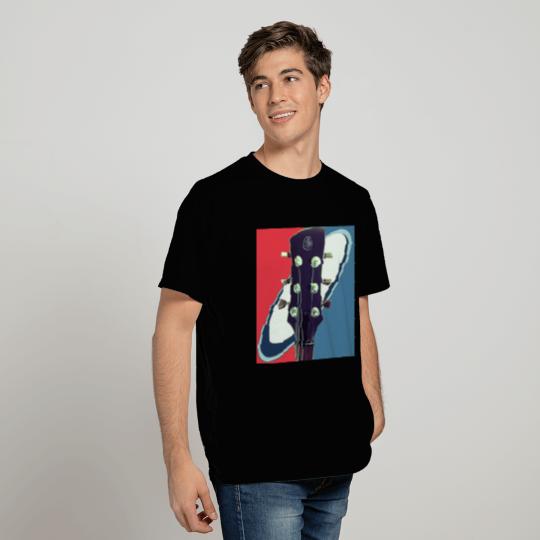 Red White Blue Rock and Roll Themed Guitar T Shirts