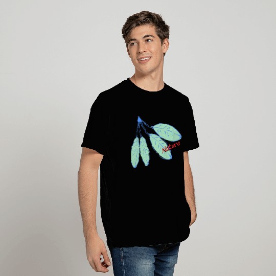 Simple leaves light green and bleu T Shirts