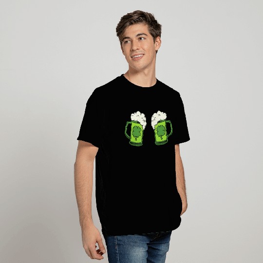 Drinking Green Beer Boobs Shamrock Irish Patricks T Shirts
