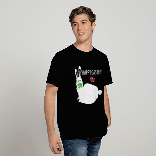 Happy Easter Funny White Rabbit Bunny T Shirts