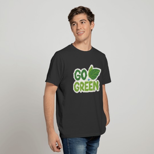 Go Green Earth Day design . T Shirts
