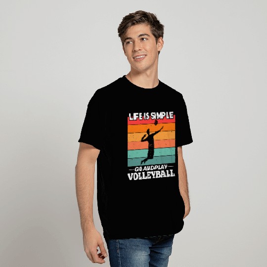 Volleyball Player Motif T Shirts