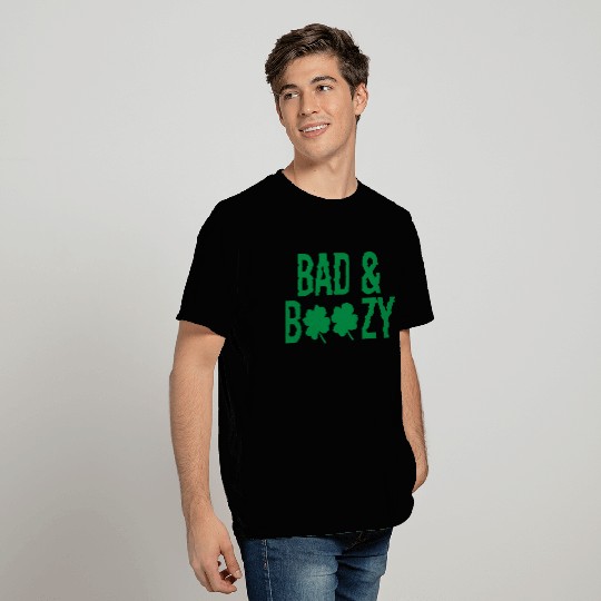 Bad And Boozy Irish St Patrick Day Drinking T Shirts