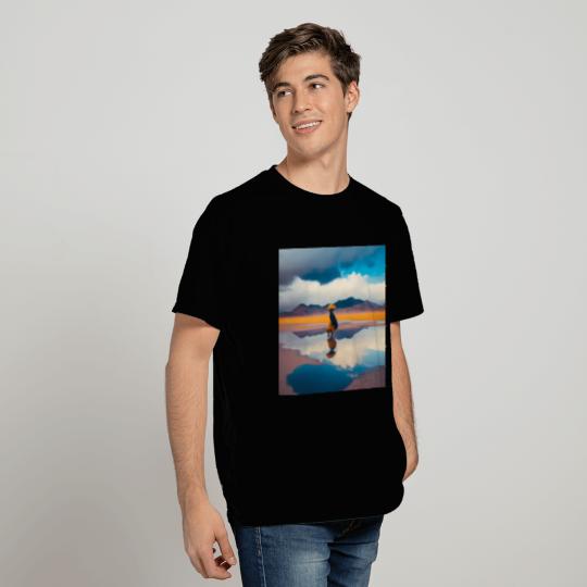watercolor with surreal Mongolia landscapes. T Shirts