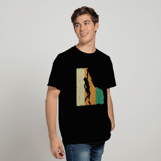 Retro Distressed Rock Climbing T Shirts
