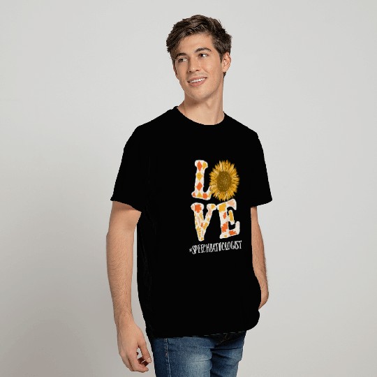 Speech Pathologist Love Autumn Fall Sunflower T Shirts
