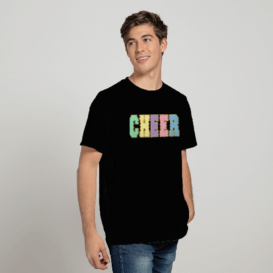 Pastel Varsity Letters Font Cheer T Shirts