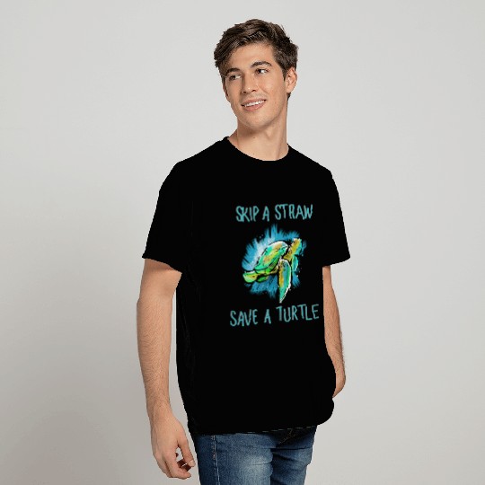 Skip A Straw Save A Turtle Tortoise T Shirts