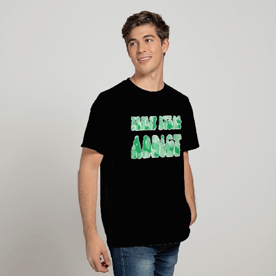 Thrift Store Addict green camo T Shirts