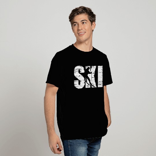 Distressed Skiing For Skiers T Shirts