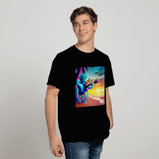 Octopus Playing Guitar T Shirts