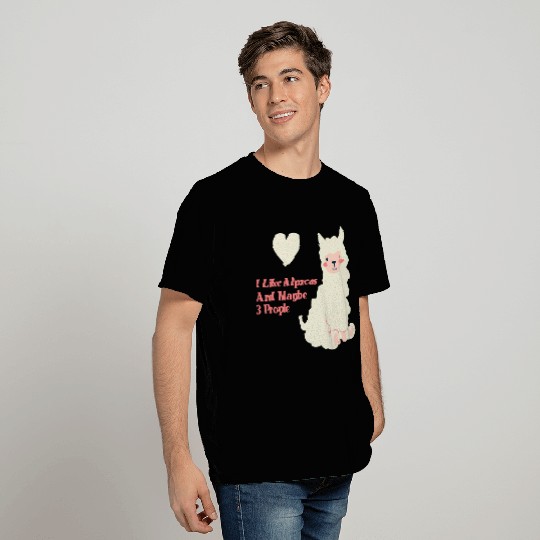 Alpaca Lover cute blue T Shirts