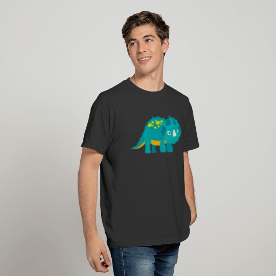 Blue Baby Dinosaur Triceratops T Shirts