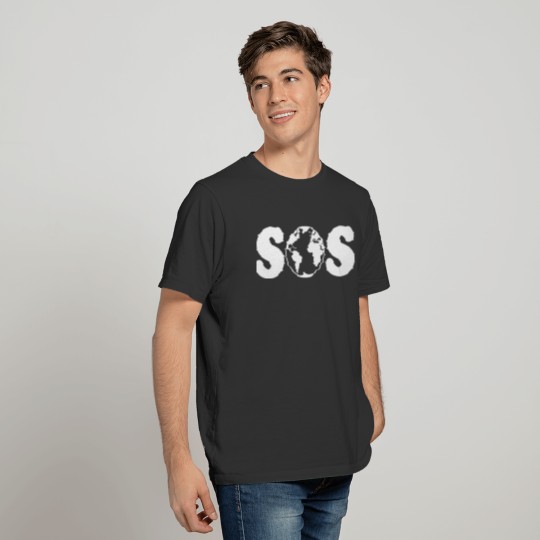 SOS – Earth Overshoot Day / Climate Change (White) T Shirts