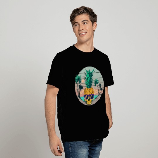 Summer Pineapple Skull T Shirts