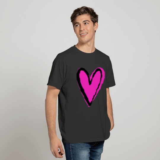 Pink Heart nature T Shirts
