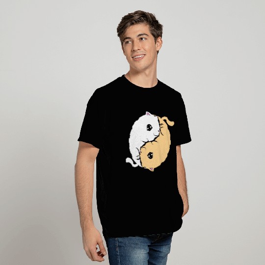Yin And Yang Cats On Purrsday T Shirts