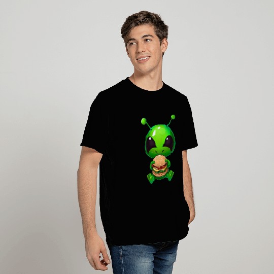 Hungry Alien: Cheeseburger Devourer T Shirts