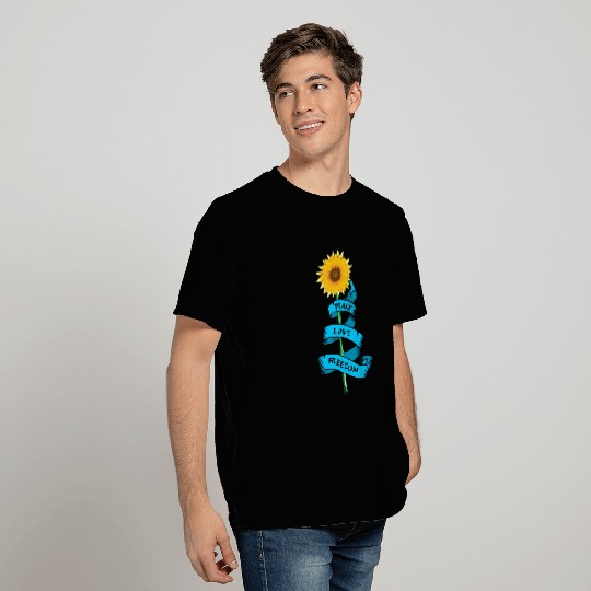 Sunflower Peace love freedom T Shirts