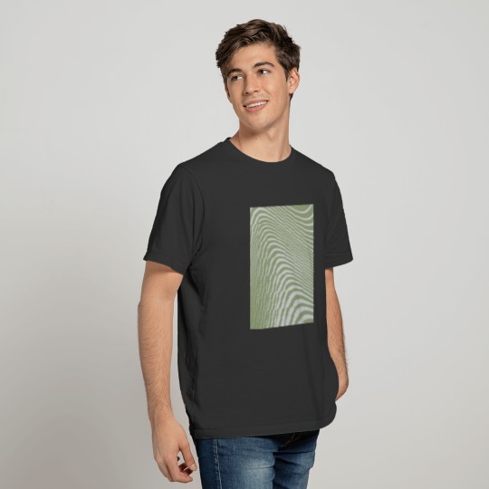 Aesthetic Green - Modern Abstract Wavy Line T Shirts
