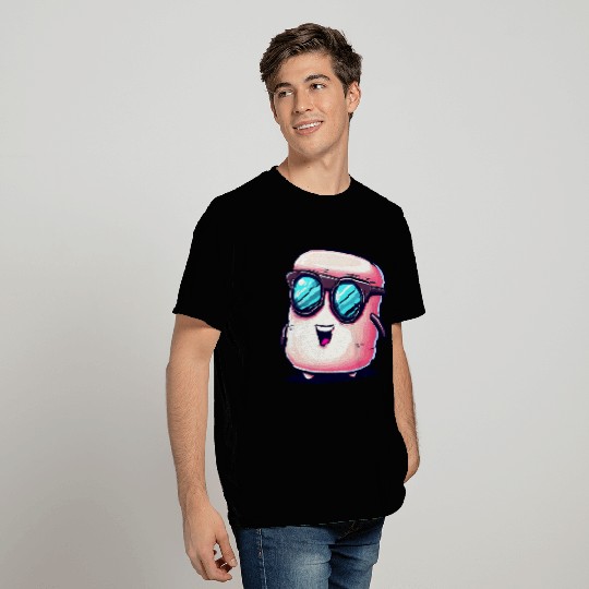 Cool Marshmallow with Sunglasses: Casual Design T Shirts