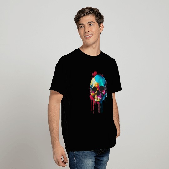 Psychedelic skull meltdown T Shirts