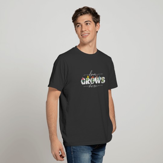 Wildflower Flower Floral Love Grows Here Family T Shirts