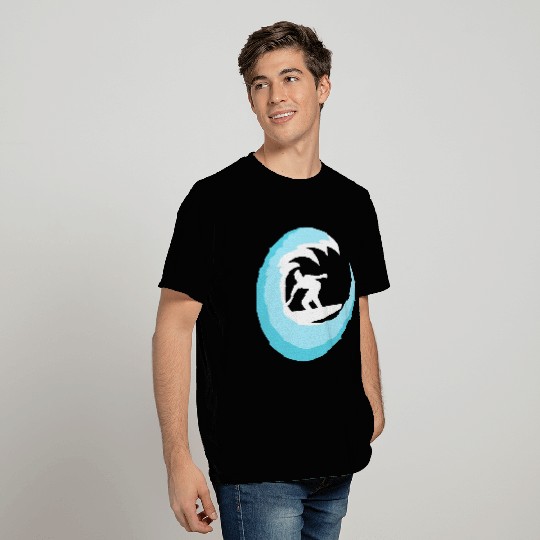 Surfer Surfboard Round Wave Surf Circle Surfing T Shirts