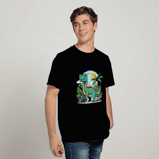 Tropical Dinosaur Adventure Design T Shirts
